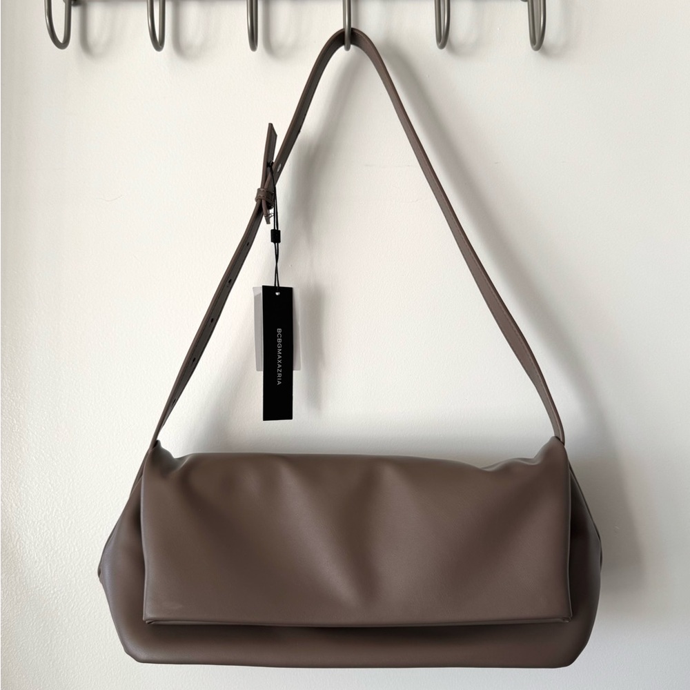 BCBGMaxAzria Brown Shoulder Bag with Adjustable Strap
